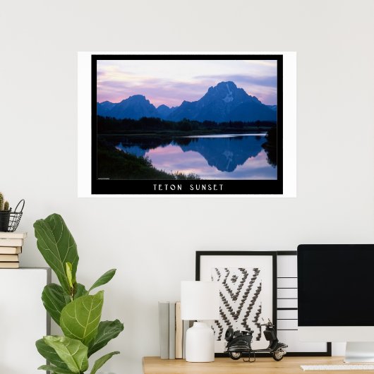 Teton Sunset Poster