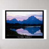 Teton Sunset Poster