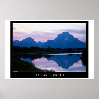 Teton Sunset Poster