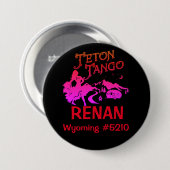 Teton Tango-naamlabel Ronde Button 7,6 Cm (Voorkant /achterkant)