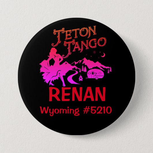 Teton Tango-naamlabel Ronde Button 7,6 Cm (Voorkant)