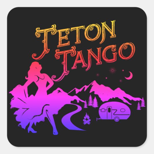 Teton Tango Sticker pink&blk (Voorkant)