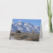 Teton Winter Kerstkaart Feestdagen Kaart (Voorkant)