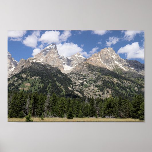 Tetongebergte in het natuurpark Grand Teton Poster (Voorkant)