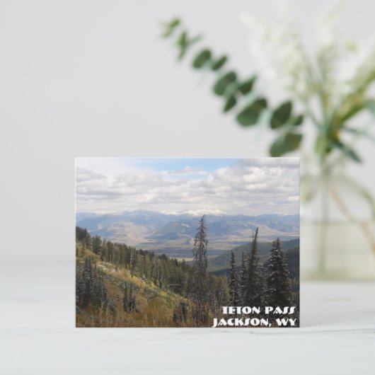 tetonpas, Teton Pass, Jackson, WY Briefkaart (Staand voorkant)