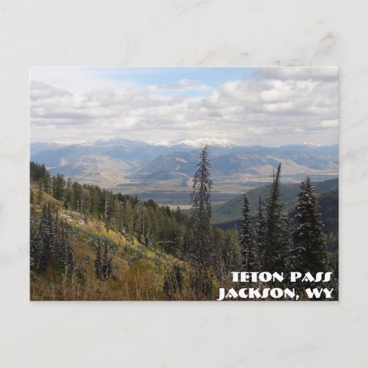 tetonpas, Teton Pass, Jackson, WY Briefkaart (Voorkant)