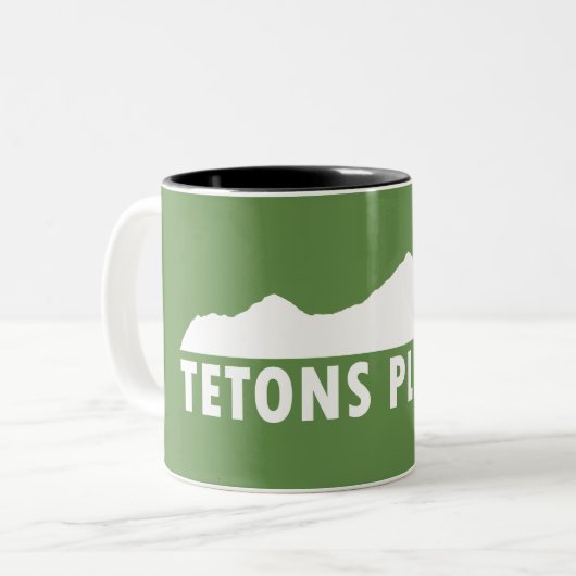 Tetons alsjeblieft tweekleurige koffiemok (Voorkant links)