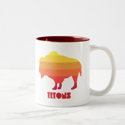 Tetons Bison Tweekleurige Koffiemok (Rechts)