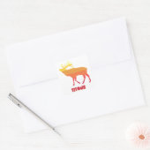 Tetons Elk Vierkante Sticker (Envelop)