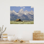 Tetons en oude barnafdrukken poster (Keuken)