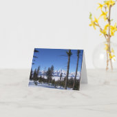 Tetons in Februari Kaart (Gele Bloem)