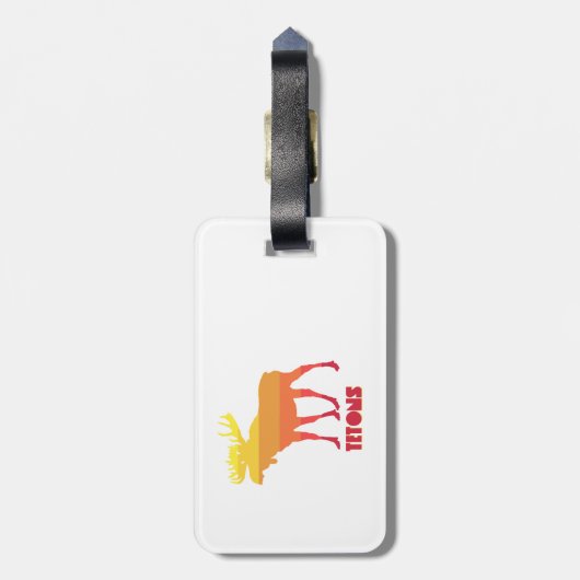 Tetons Moose Bagagelabel (Achterkant verticaal)