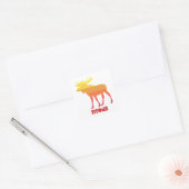 Tetons Moose Vierkante Sticker (Envelop)