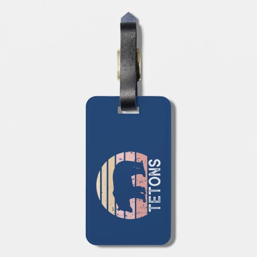 Tetons Retro Beer Bagagelabel (Achterkant verticaal)