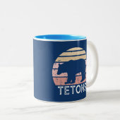 Tetons Retro Beer Tweekleurige Koffiemok (Voorkant rechts)