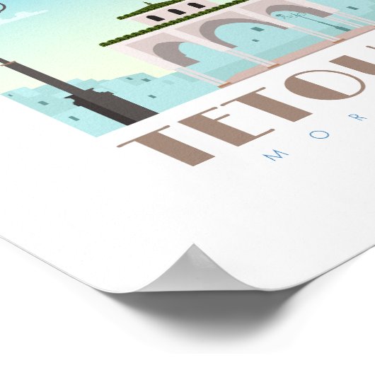 Tetouan city morocco Skyline Poster (Hoek)