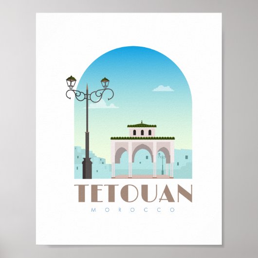Tetouan city morocco Skyline Poster (Voorkant)