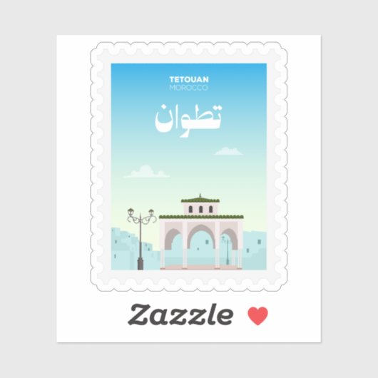 Tetouan Marokko Postzegel Reizen Sticker (Vel)