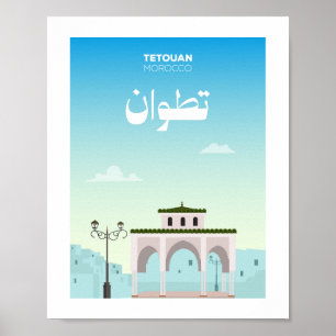 Tetouan Stad Marokko Illustratie Poster