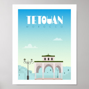Tetouan stad marokko poster