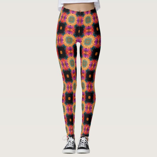 Tetra Color Wild Pattern Leggings (Voorkant)