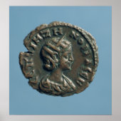 Tetrachm van Zenobia, koningin van Palmyra Poster (Voorkant)