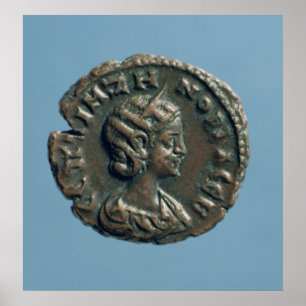 Tetrachm van Zenobia, koningin van Palmyra Poster