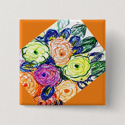 Tetradic badge vierkante button 5,1 cm (Voorkant)