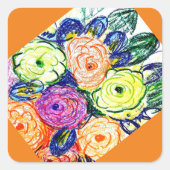 tetradisch vierkante sticker (Voorkant)