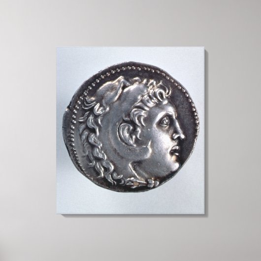 Tetradrachma met Alexander de Grote Canvas Afdruk (Voorkant)