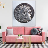 Tetradrachma met Alexander de Grote Canvas Afdruk (Insitu (Woonkamer))