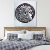 Tetradrachma met Alexander de Grote Canvas Afdruk (Insitu (Slaapkamer))