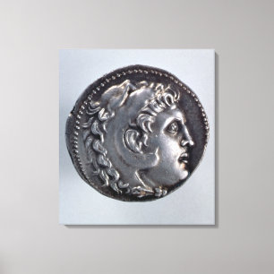 Tetradrachma met Alexander de Grote Canvas Afdruk