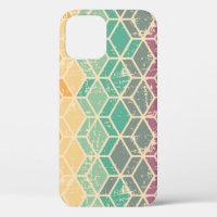 Tetragonal Geometrische Grunge Naadloos Patroon
