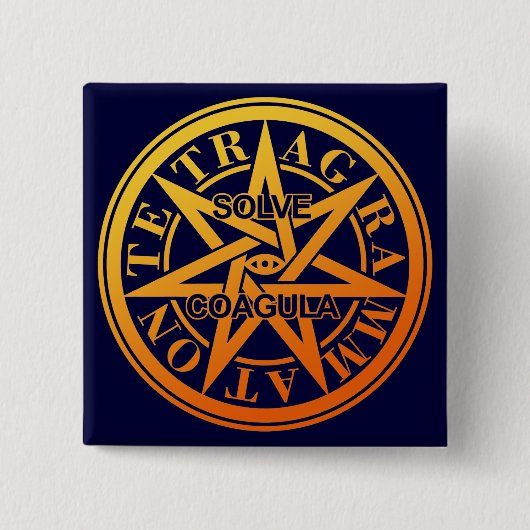 TETRAGRAMMATON2 VIERKANTE BUTTON 5,1 CM (Voorkant)