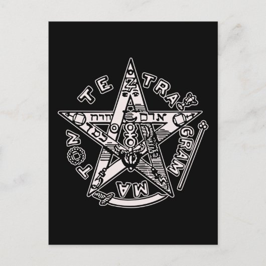 Tetragrammaton (de onbeschrijfbare naam) briefkaart (Voorkant)