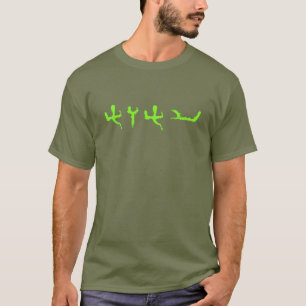 Tetragrammaton Modern Paleo Hebreeuws Groen Letter T-shirt