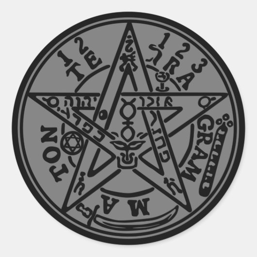 TETRAGRAMMATON RONDE STICKER (Voorkant)