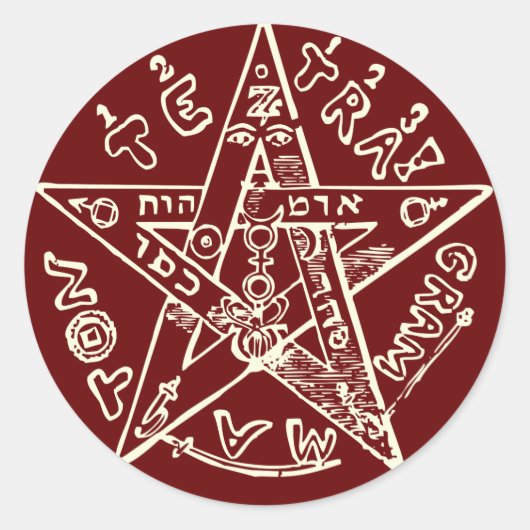 Tetragrammaton Ronde Sticker (Voorkant)