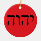 Tetragrammaton YHWH Keramisch Ornament (Voorkant)