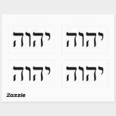 Tetragrammaton YHWH Rechthoekige Sticker (Vel)