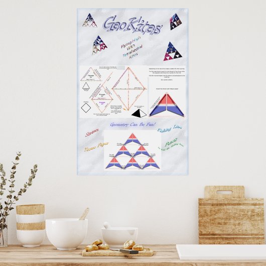 Tetrahedryl Kite Poster (Keuken)