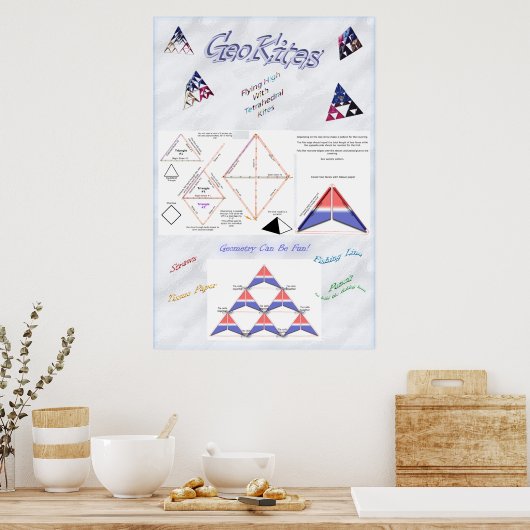 Tetrahedryl Kite Poster (Keuken)