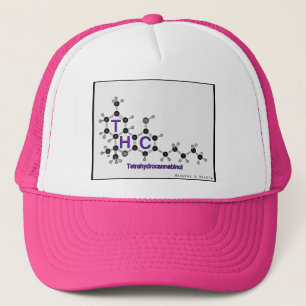 Tetrahydrocannabinol THC Trucker Hat Multi Colors Pet