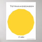 Tetrakaidecagon Poster van de veelhoek (Voorkant)