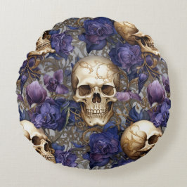 Tétricas calaveras de toques dorados rond kussen