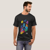 Tetris 3D Game Art  girl T-shirt (Voorkant volledig)