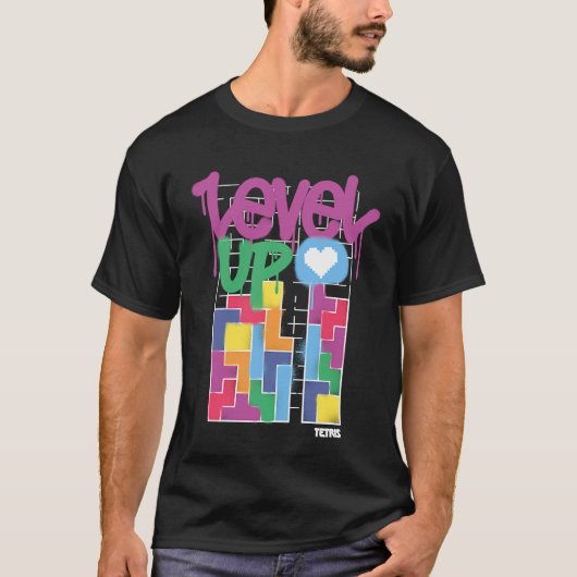 Tetrisniveau omhoog t-shirt (Voorkant)