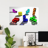 Tetrominoenen Poster (Thuiskantoor)