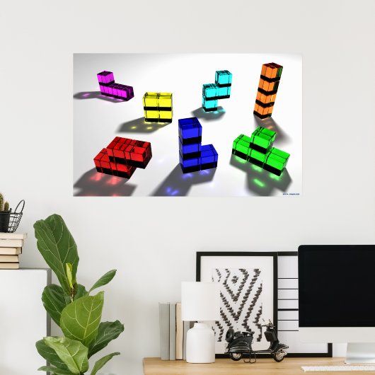 Tetrominoenen Poster (Thuiskantoor)